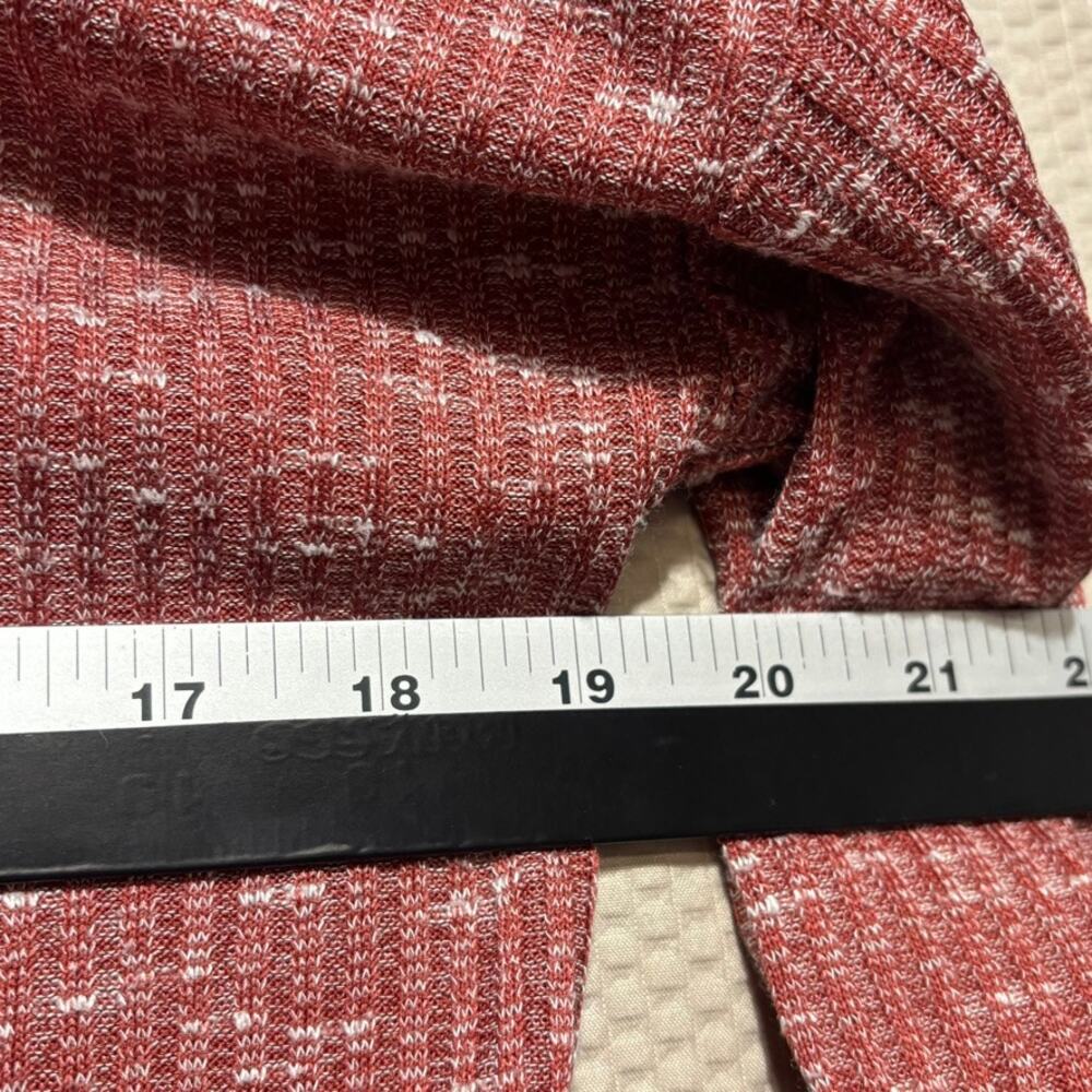 Bobbie Brooks Medium Red Maroon Shirt Tie Front Criss Cross Back 3/4 Sleeves - Picture 6 of 8